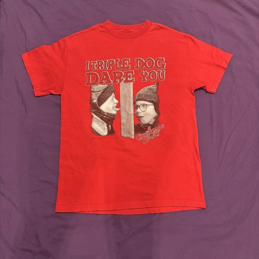 Vintage Y2K A Christmas‎ Story T Shirt Holiday Movie Promo Mens Medium